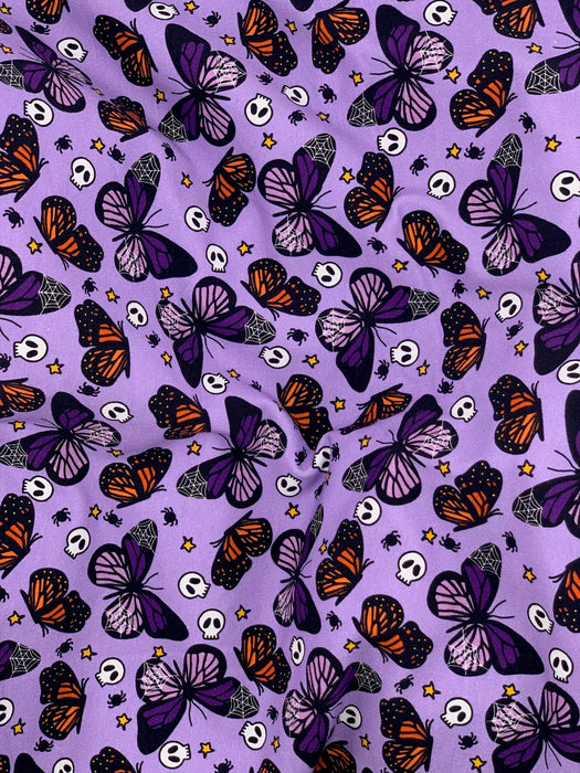 RTS Cotton Lycra-purple butterfly