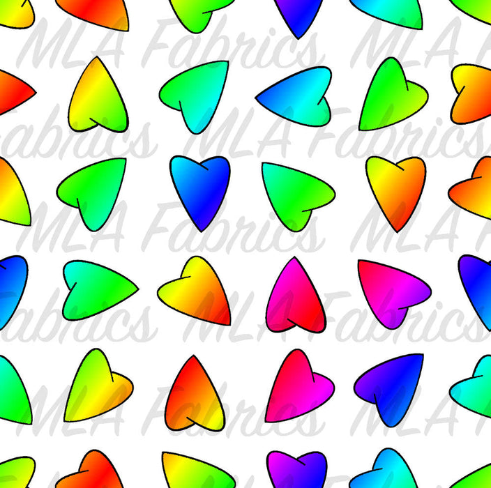 Rainbow Hearts 2 Colors Available