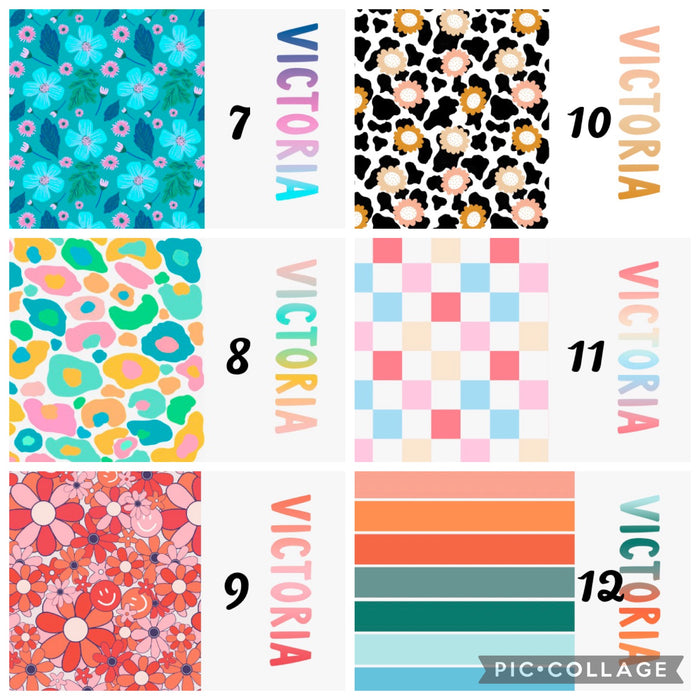 Two Tone Name Bows- Set 2